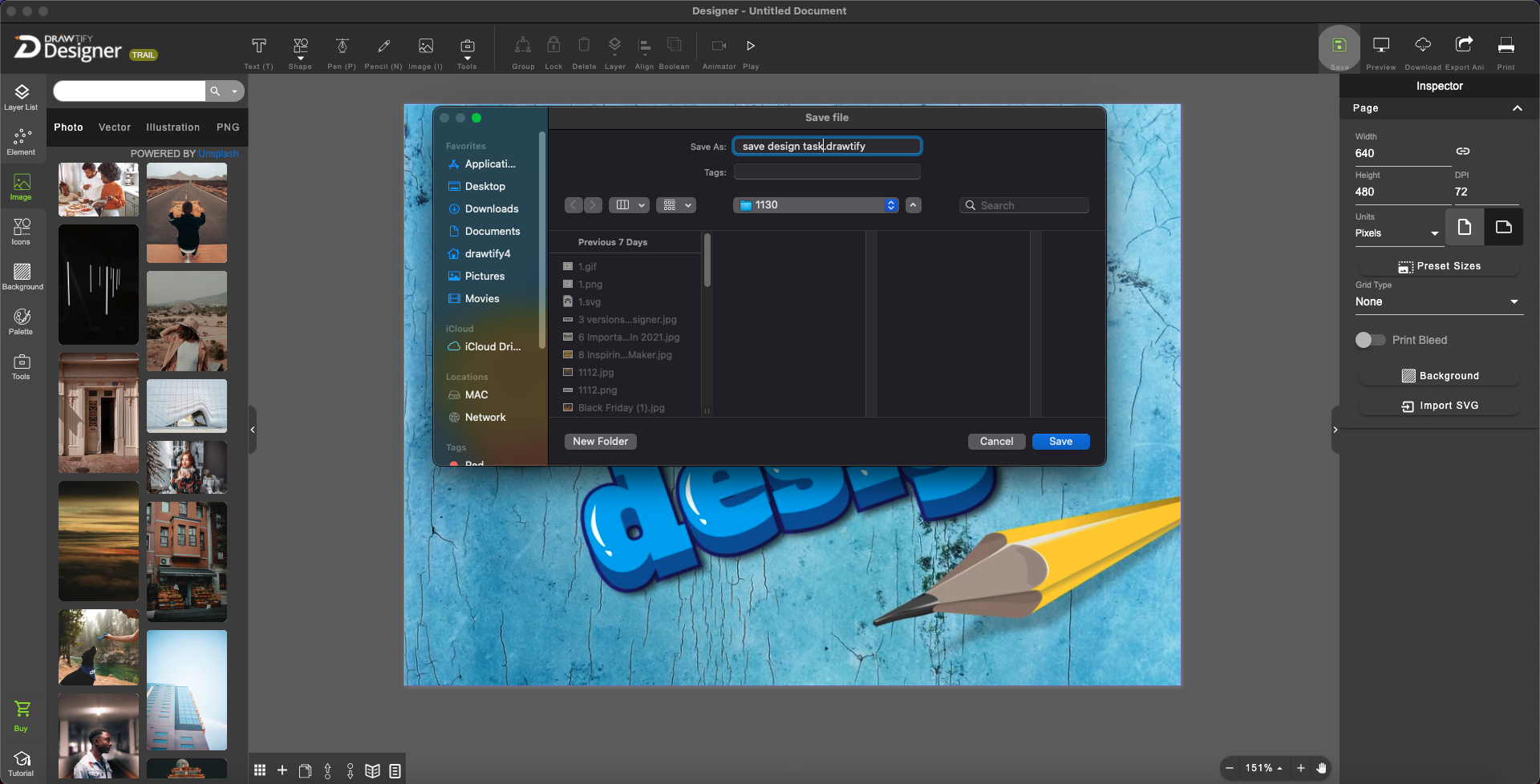 save design task
